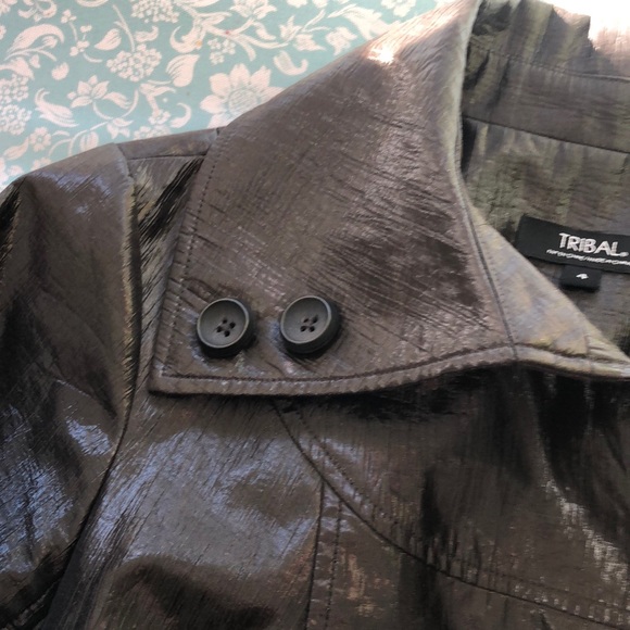 TRIBAL jacket in black button-up with sheen - Picture 8 of 12